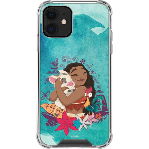 Disney Princess Moana with Pua and Heihei iPhone 12 Clear Case