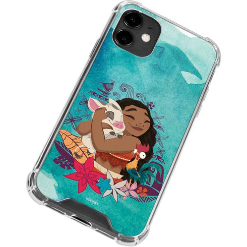 Disney Princess Moana with Pua and Heihei iPhone 12 Clear Case