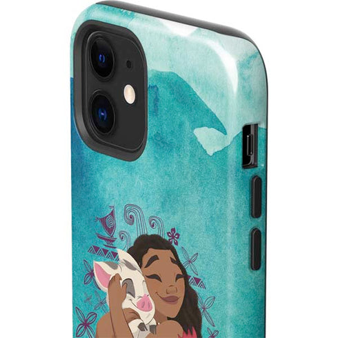 Disney Princess Moana with Pua and Heihei iPhone 12 Impact Case