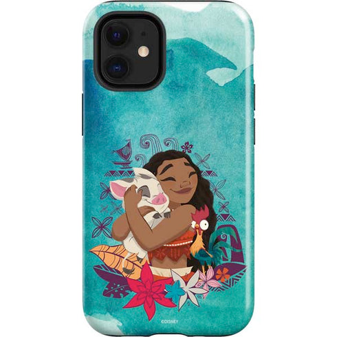 Disney Princess Moana with Pua and Heihei iPhone 12 Mini Impact Case