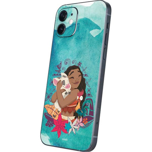 Disney Princess Moana with Pua and Heihei iPhone 12 Mini Skin