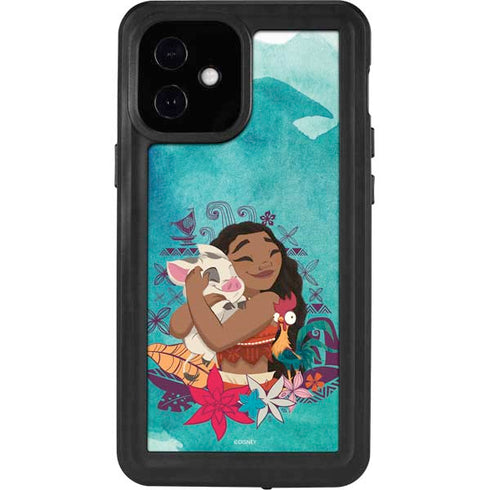 Disney Princess Moana with Pua and Heihei iPhone 12 Mini Waterproof Case