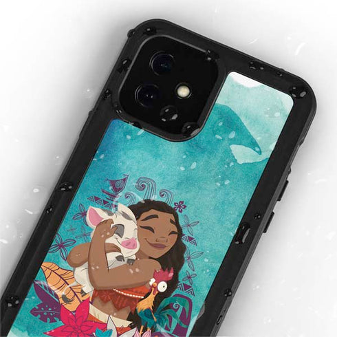 Disney Princess Moana with Pua and Heihei iPhone 12 Mini Waterproof Case