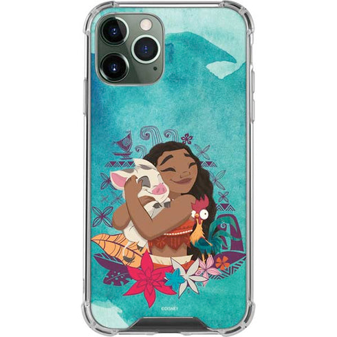 Disney Princess Moana with Pua and Heihei iPhone 12 Pro Max Clear Case