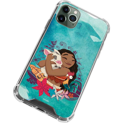 Disney Princess Moana with Pua and Heihei iPhone 12 Pro Max Clear Case