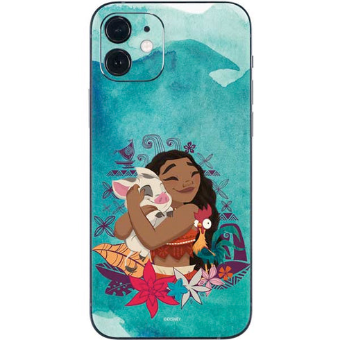 Disney Princess Moana with Pua and Heihei iPhone 12 Skin