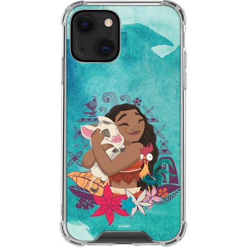 Disney Princess Moana with Pua and Heihei iPhone 13 Mini Clear Case