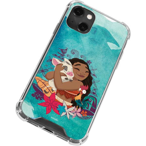Disney Princess Moana with Pua and Heihei iPhone 13 Mini Clear Case