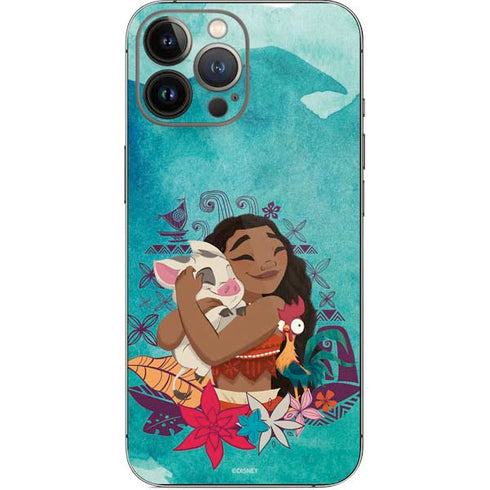 Disney Princess Moana with Pua and Heihei iPhone 14 Pro Max Skin