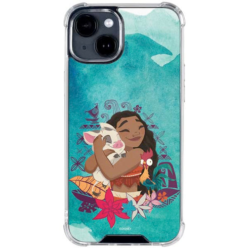 Disney Princess Moana with Pua and Heihei iPhone 15 Clear Case
