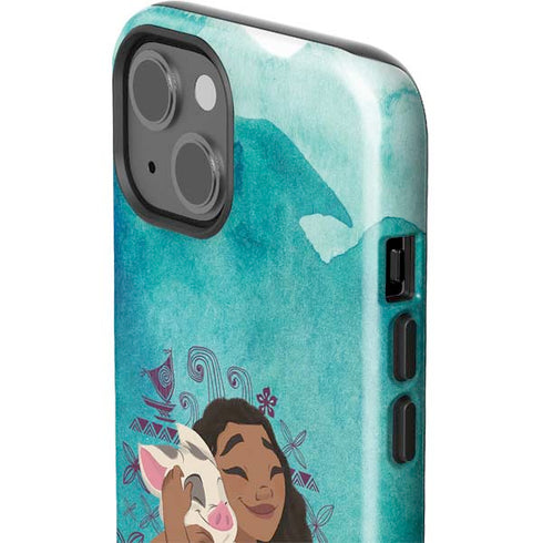Disney Princess Moana with Pua and Heihei iPhone 15 Plus Impact Case