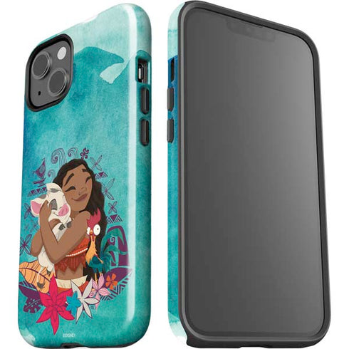 Disney Princess Moana with Pua and Heihei iPhone 15 Plus Impact Case
