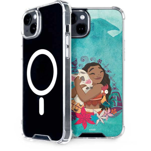 Disney Princess Moana with Pua and Heihei iPhone 15 Plus MagSafe Case