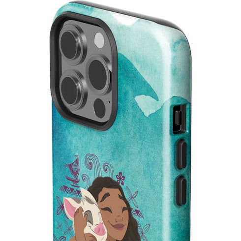 Disney Princess Moana with Pua and Heihei iPhone 15 Pro Impact Case