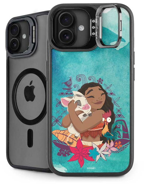 Disney Princess Moana with Pua and Heihei iPhone 16 Kickstand Case