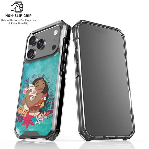 Disney Princess Moana with Pua and Heihei iPhone 17 Pro Max Clear Case