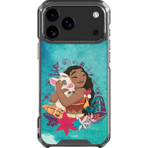 Disney Princess Moana with Pua and Heihei iPhone 18 Pro Max Clear Case