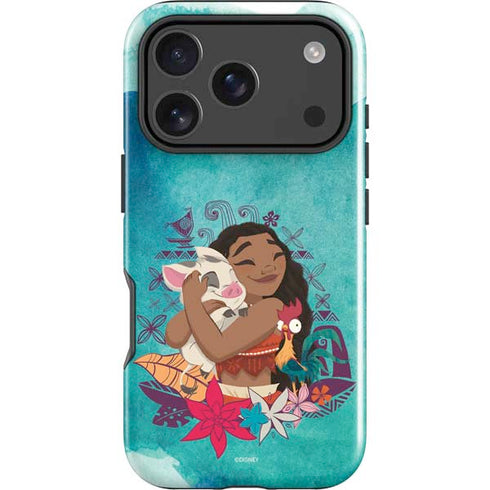 Disney Princess Moana with Pua and Heihei iPhone 18 Pro Max Impact Case