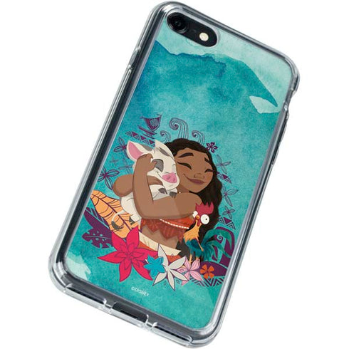 Disney Princess Moana with Pua and Heihei iPhone SE (2nd & 3rd Gen) Clear Case