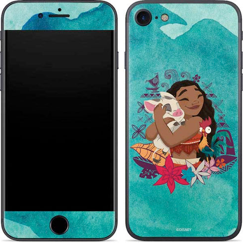Disney Princess Moana with Pua and Heihei iPhone SE (2nd & 3rd Gen) Skin