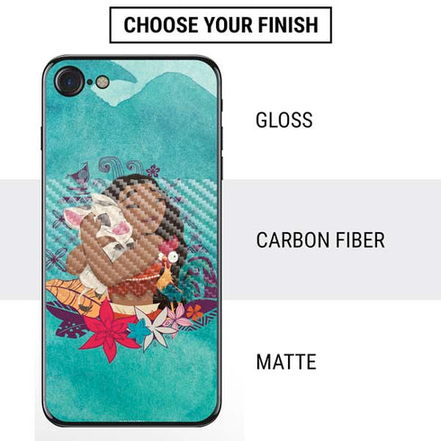 Disney Princess Moana with Pua and Heihei iPhone SE (2nd & 3rd Gen) Skin