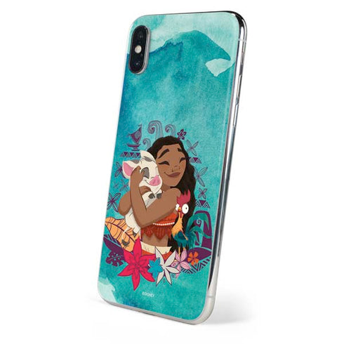 Disney Princess Moana with Pua and Heihei iPhone X Skin