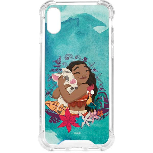 Disney Princess Moana with Pua and Heihei iPhone XS Clear Case