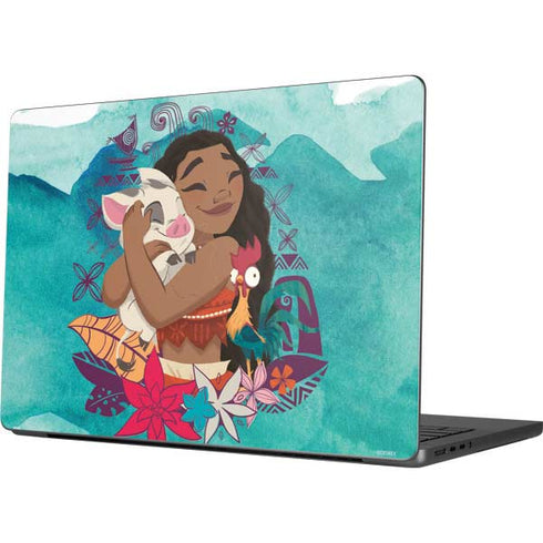 Disney Princess Moana with Pua and Heihei MacBook Pro 14in (2021-24) Skin