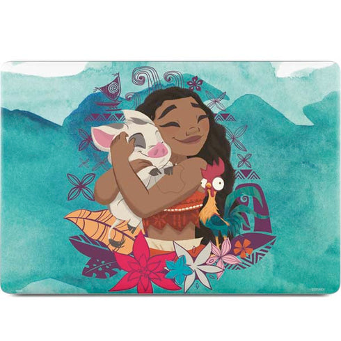 Disney Princess Moana with Pua and Heihei MacBook Skins