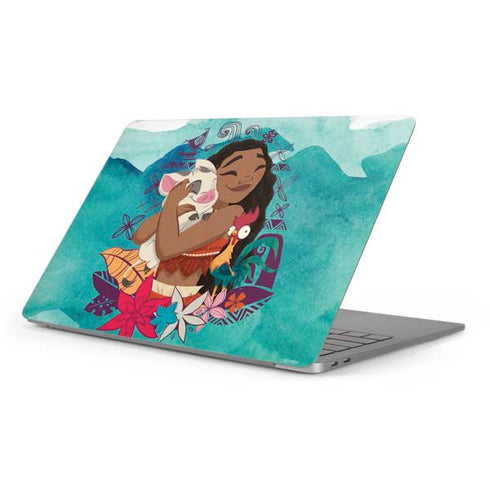 Disney Princess Moana with Pua and Heihei Apple MacBook Pro 16-inch Skin