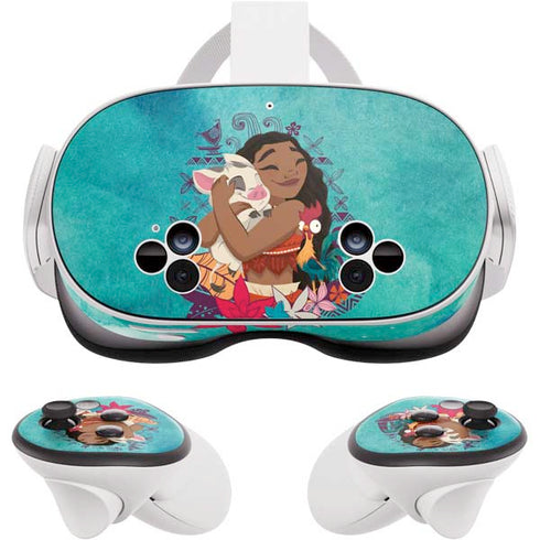 Disney Princess Moana with Pua and Heihei Meta Quest 3S Skin