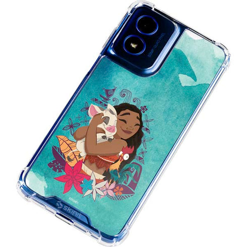 Disney Princess Moana with Pua and Heihei Moto G 5G (2024) Clear Case