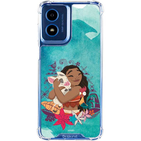 Disney Princess Moana with Pua and Heihei Moto G Play 4G (2024) Clear Case
