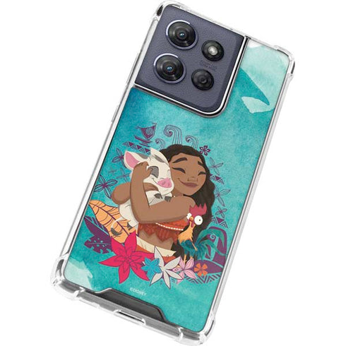 Disney Princess Moana with Pua and Heihei Moto G Play 5G (2025) Clear Case