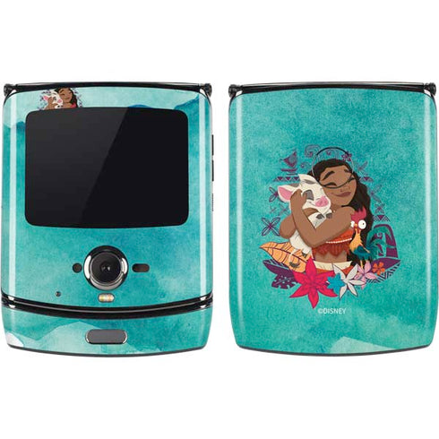 Disney Princess Moana with Pua and Heihei Motorola RAZR Skin
