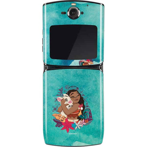 Disney Princess Moana with Pua and Heihei Motorola RAZR Skin