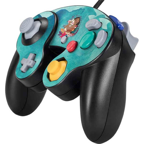 Disney Princess Moana with Pua and Heihei Nintendo GameCube Controller Skin