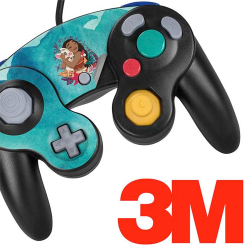 Disney Princess Moana with Pua and Heihei Nintendo GameCube Controller Skin