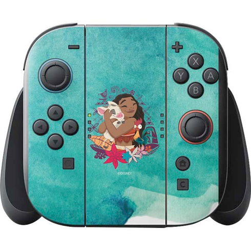 Disney Princess Moana with Pua and Heihei Nintendo Switch 2 (2025) with Joy-Con Skin