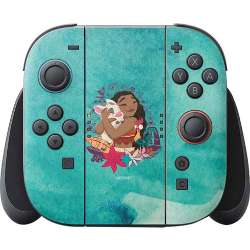 Disney Princess Moana with Pua and Heihei Nintendo Switch 2 (2025) Joy-Con Controller Skin