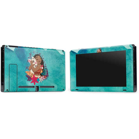 Disney Princess Moana with Pua and Heihei Nintendo Switch Bundle Skin