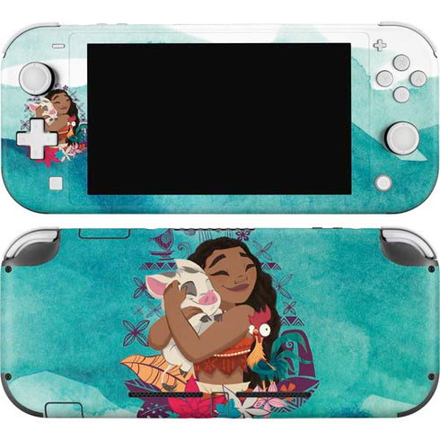 Disney Princess Moana with Pua and Heihei Nintendo Skins