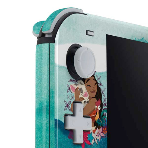 Disney Princess Moana with Pua and Heihei Nintendo Switch Lite Skin