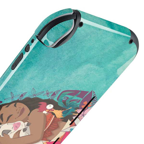 Disney Princess Moana with Pua and Heihei Nintendo Switch Lite Skin
