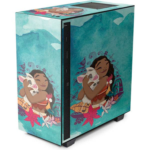 Disney Princess Moana with Pua and Heihei NZXT H510 Compact ATX Mid-Tower Case Skin