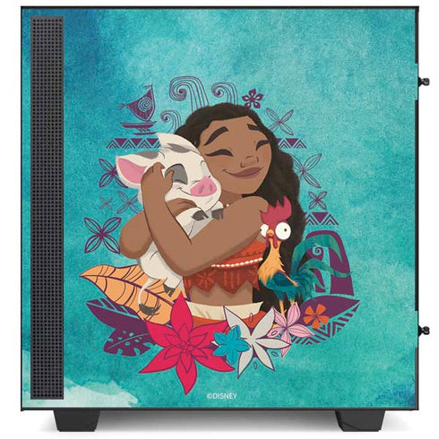 Disney Princess Moana with Pua and Heihei NZXT H510 Compact ATX Mid-Tower Case Skin