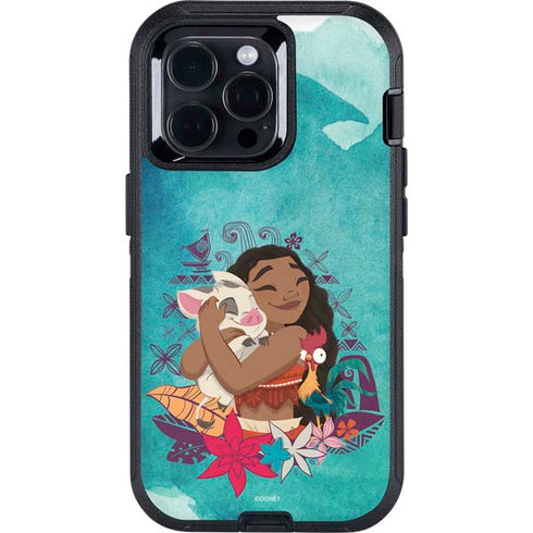 Disney Princess Moana with Pua and Heihei Otterbox Defender iPhone Skin