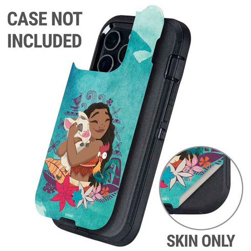 Disney Princess Moana with Pua and Heihei Otterbox Defender iPhone Skin