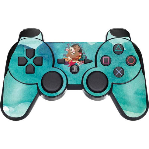 Disney Princess Moana with Pua and Heihei PS3 Dual Shock wireless controller Skin