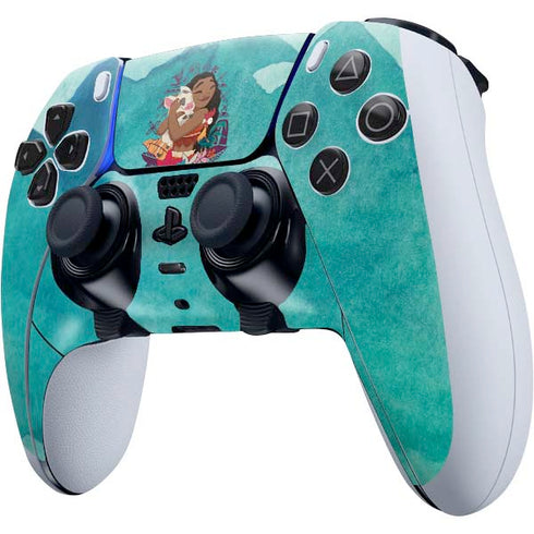 Disney Princess Moana with Pua and Heihei PS5 DualSense Edge Pro Controller Skin
